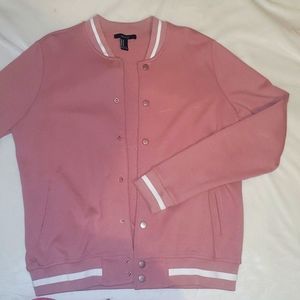 Pink varsity jacket